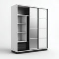 Armadio guardaroba a 3 ante scorrevoli bianco e nero 180 x 60 x 220 cm in pannello truciolare nobilitato rettangolare