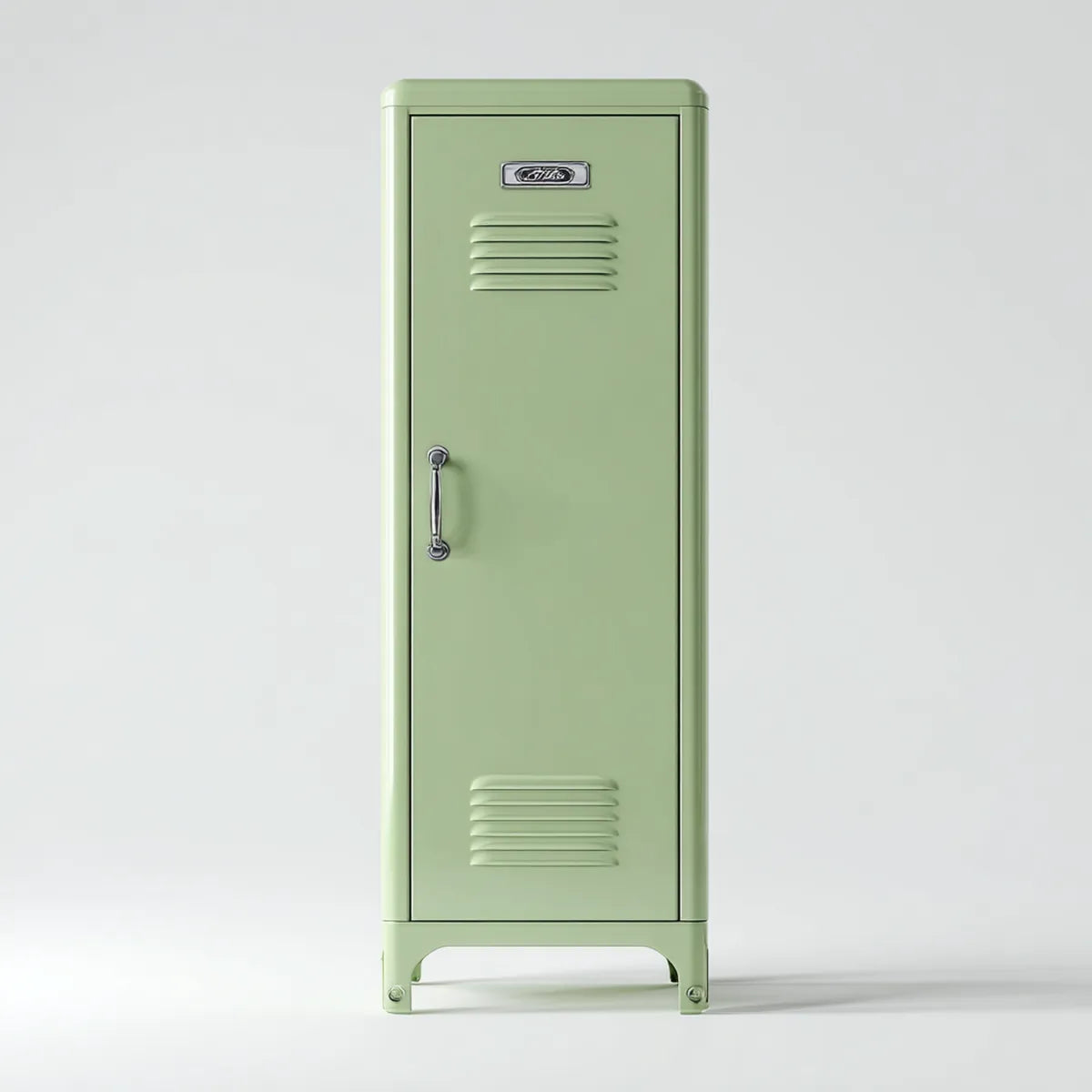 Armadio contenitore a 1 anta verde salvia in acciaio 50 x 40 x 140 cm rettangolare