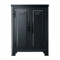 Armadio contenitore a 2 ante nero in acciaio 80 x 40 x 120 cm rettangolare