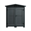Armadio contenitore da esterno grigio antracite in PP rettangolare con doppia anta 79 x 43 x 171 cm